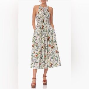 Women’s Avec Les Filles Floral Cross-Back Maxi Dress, Sz. 4